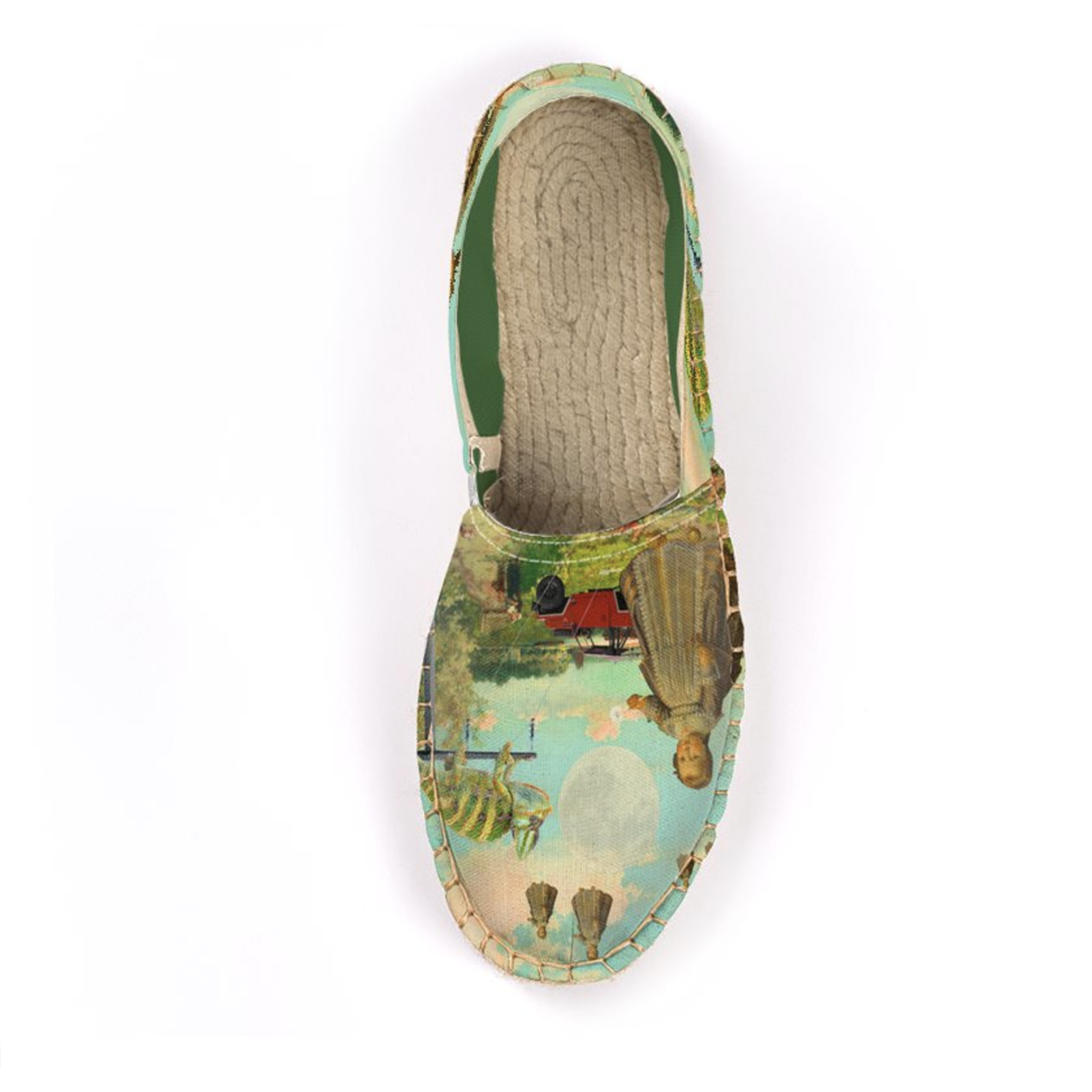DANDELIONS Unisex All Over Print Espadrilles showcasing vibrant colors and unique design, perfect for summer wear.