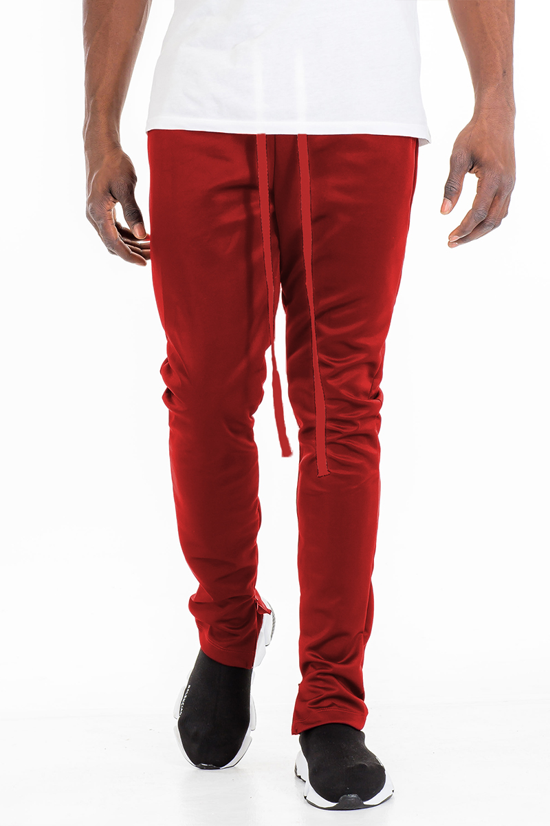 Essential Basic Plain Solid Track Pant in a stylish skinny fit with an elastic waist and hidden ankle zipper, perfect for workouts and casual wear.