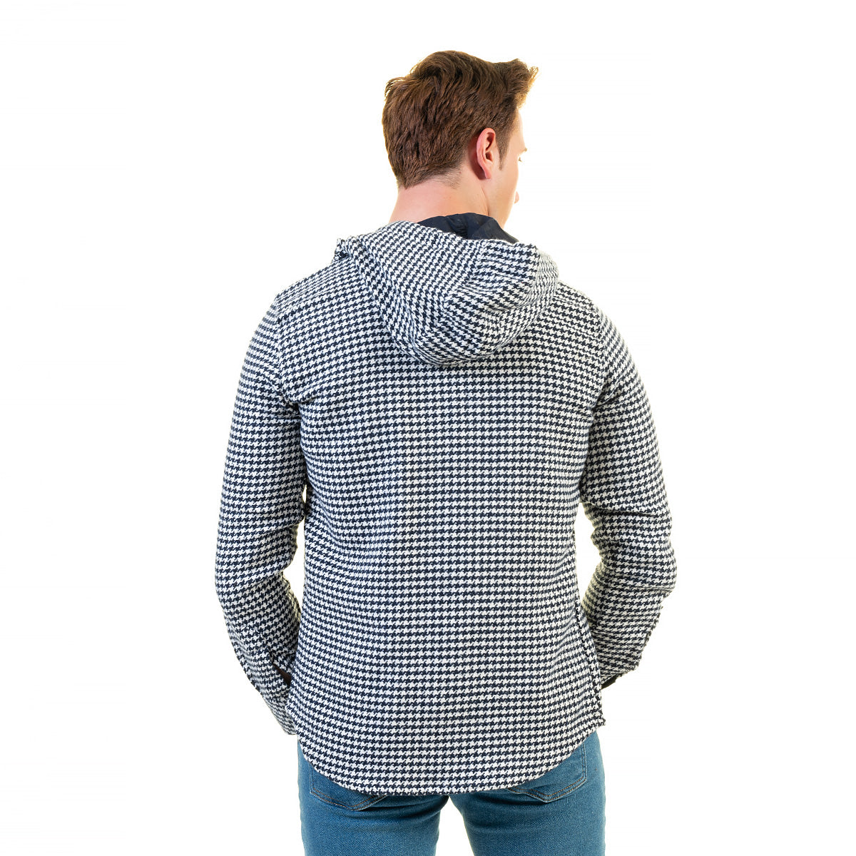 European Wool Luxury Zippered Hoodie Sweater Jacket in a stylish design, showcasing its soft fabric and zippered front.