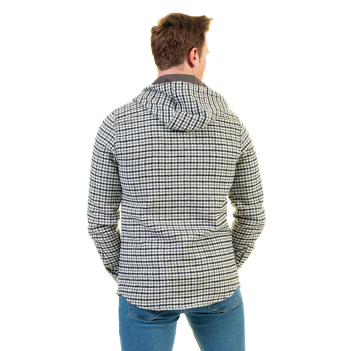 European Wool Luxury Zippered Hoodie Sweater Jacket in a stylish design, showcasing its soft fabric and full zip front.