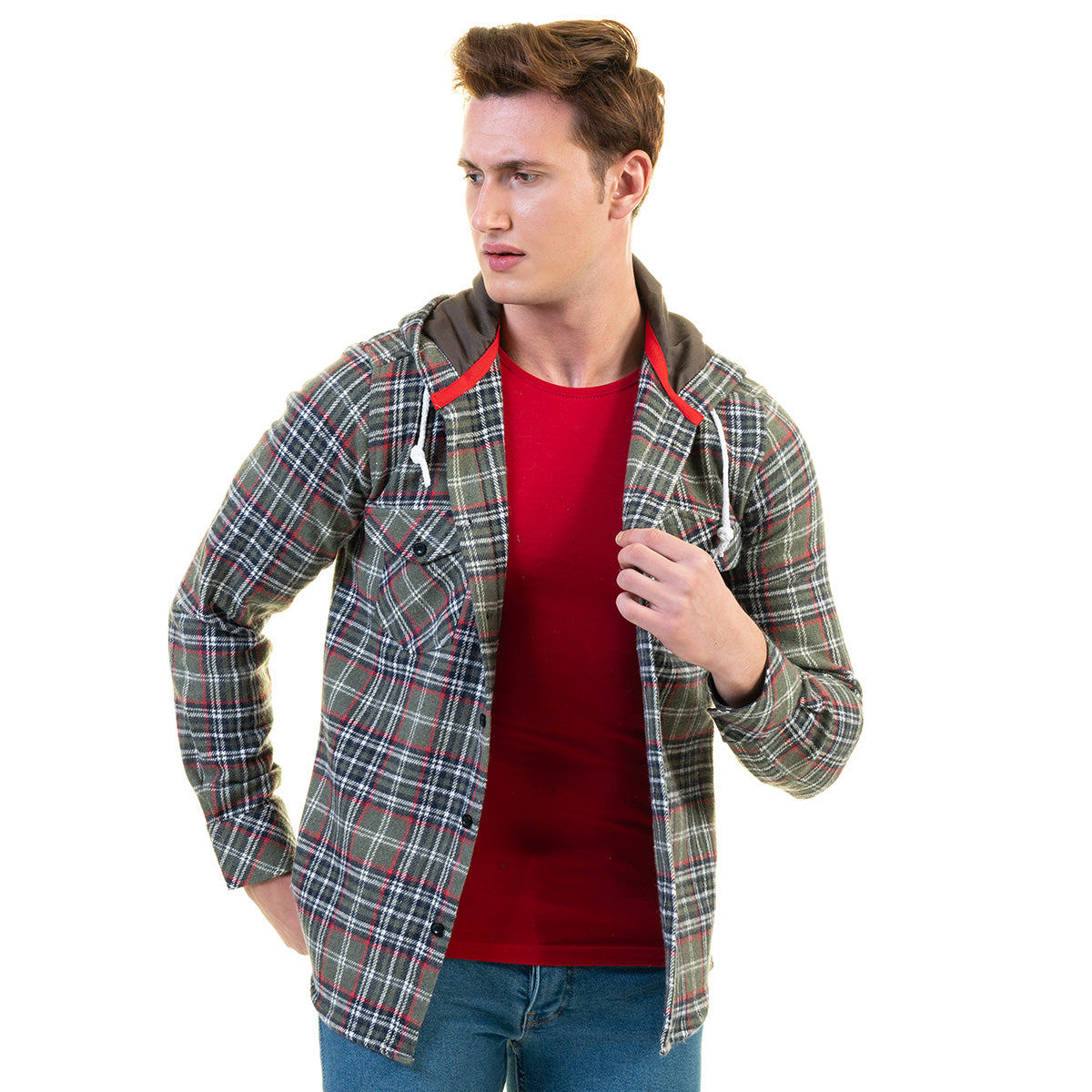 European Wool Luxury Zippered Hoodie Sweater Jacket in a stylish design, showcasing its soft fabric and full zip front.