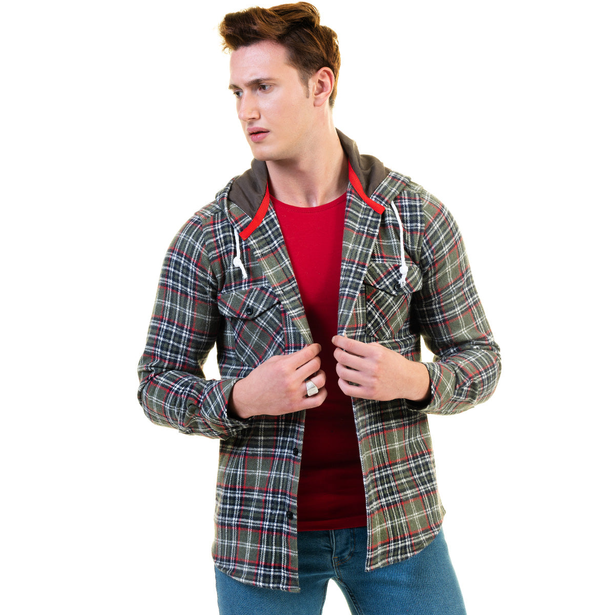 European Wool Luxury Zippered Hoodie Sweater Jacket in a stylish design, showcasing its soft fabric and full zip front.