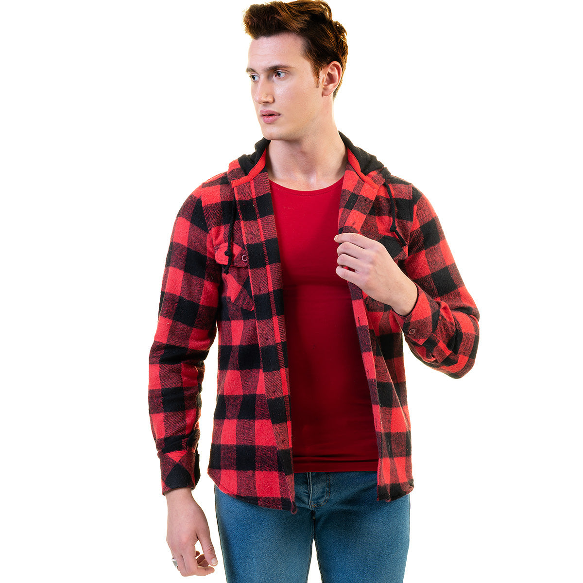 European Wool Luxury Zippered Hoodie Sweater Jacket in a stylish design, showcasing its soft fabric and full zip front.