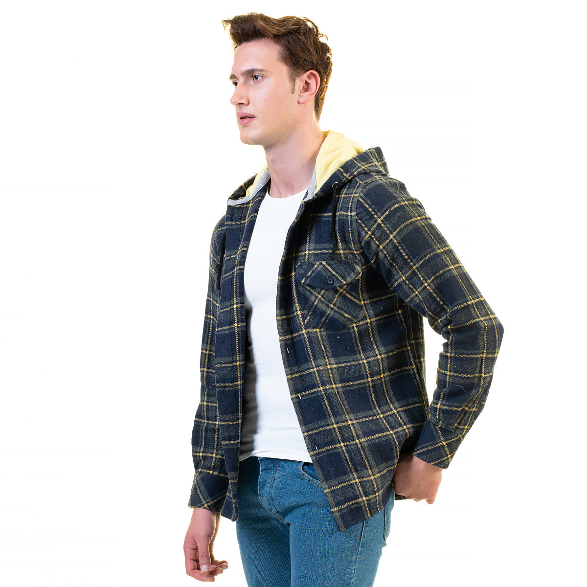 European Wool Luxury Zippered Hoodie Sweater Jacket in a stylish design, showcasing its soft fabric and full zip front.