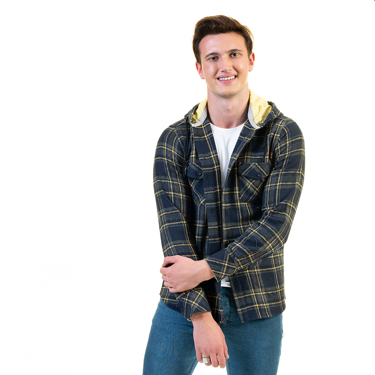 European Wool Luxury Zippered Hoodie Sweater Jacket in a stylish design, showcasing its soft fabric and full zip front.