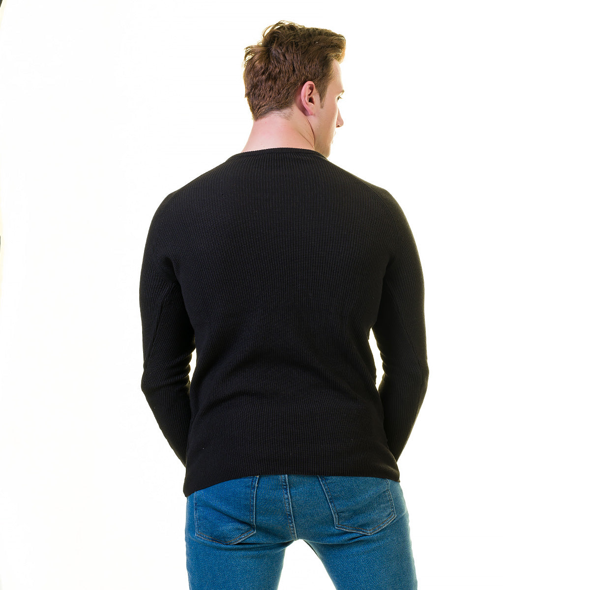 European Wool Luxury Zippered Sweater Jacket featuring a full zip front and hoodie, made from soft luxury cotton, ideal for winter wear.