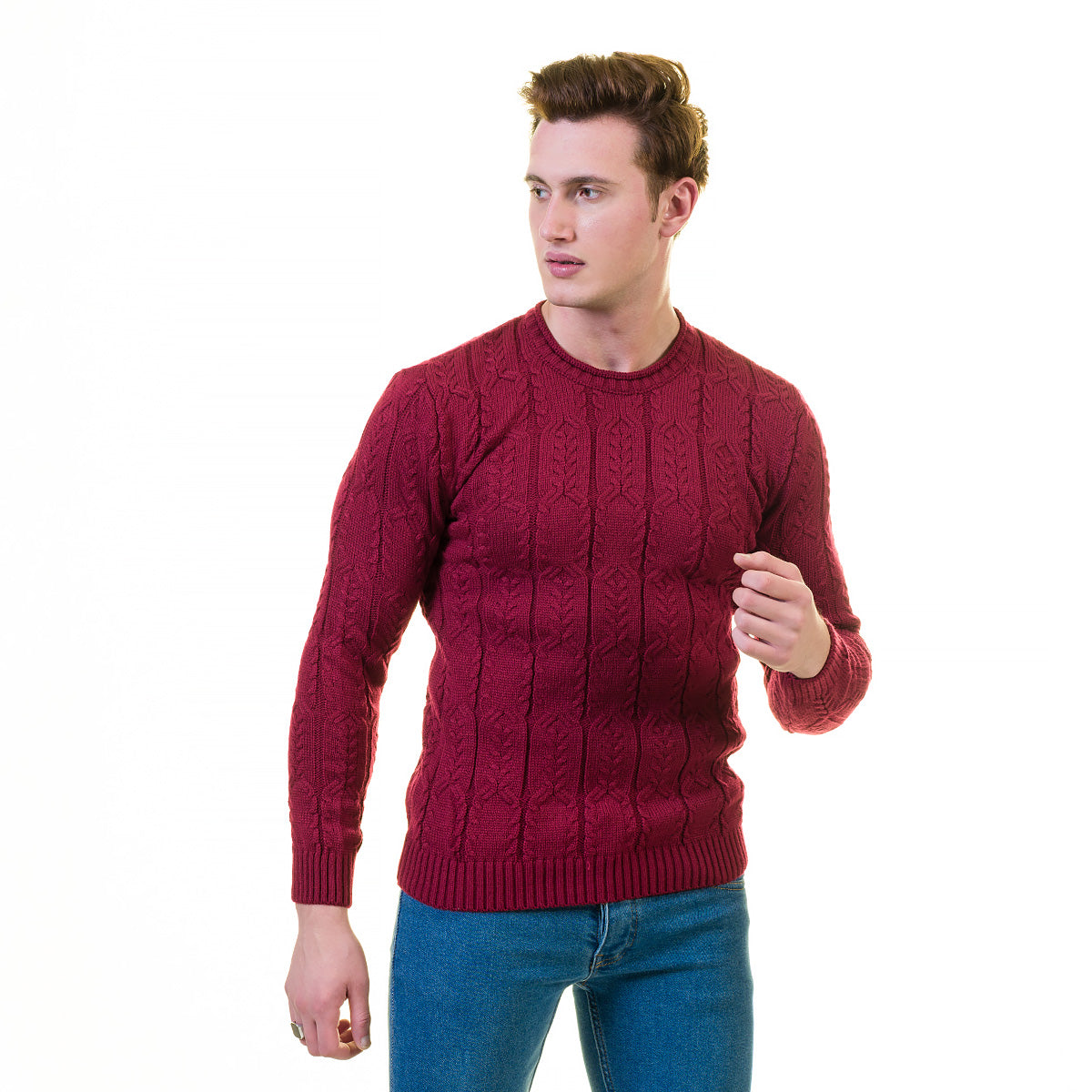 European Wool Luxury Zippered Sweater Jacket in a stylish design, featuring a full zip front and hoodie, made from soft cotton wool blend.