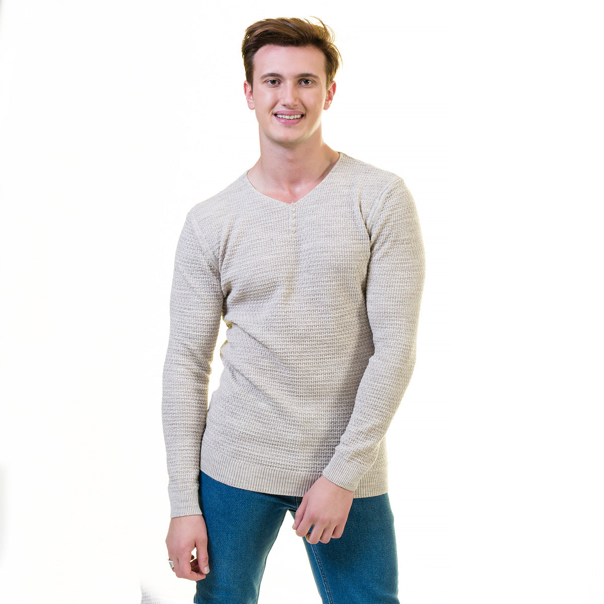 European Wool Luxury Zippered Sweater Jacket in a stylish design, featuring a full front zip and hoodie, made from soft luxury cotton.