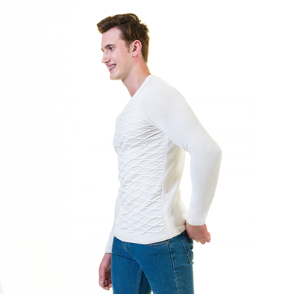 European Wool Luxury Zippered Sweater Jacket in a stylish design, featuring a full front zip and hoodie, made from soft luxury cotton.