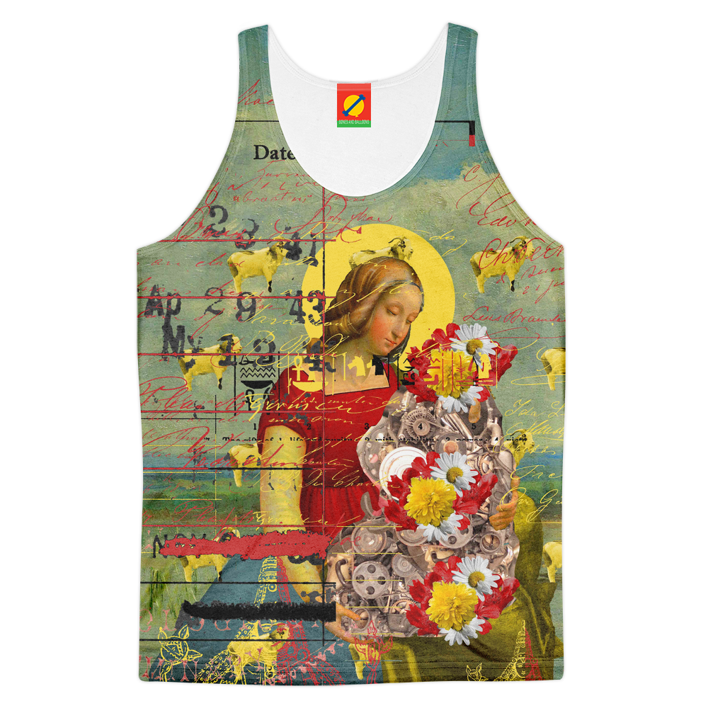 GOATS. III Women's All Over Print Tank Top featuring vibrant colors and a stylish all-over sublimation print.