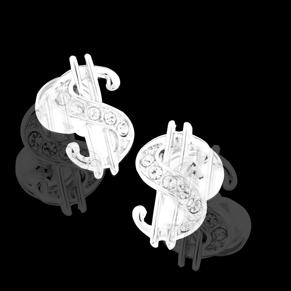 Gold and dark blue stainless steel squares cufflinks for men, elegantly designed with a dark blue stone triangle.