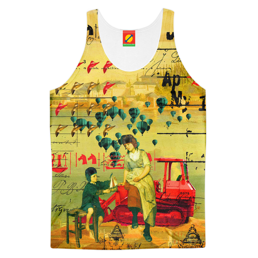 HERE TAKE IT. II Men's All Over Print Tank Top featuring vibrant colors and a stylish all-over print design.