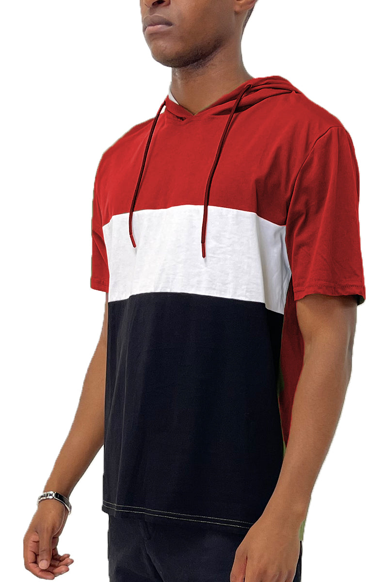 A stylish Hooded Chevy Tee made from 100% cotton, featuring a drawstring hood and a regular fit, perfect for casual wear.