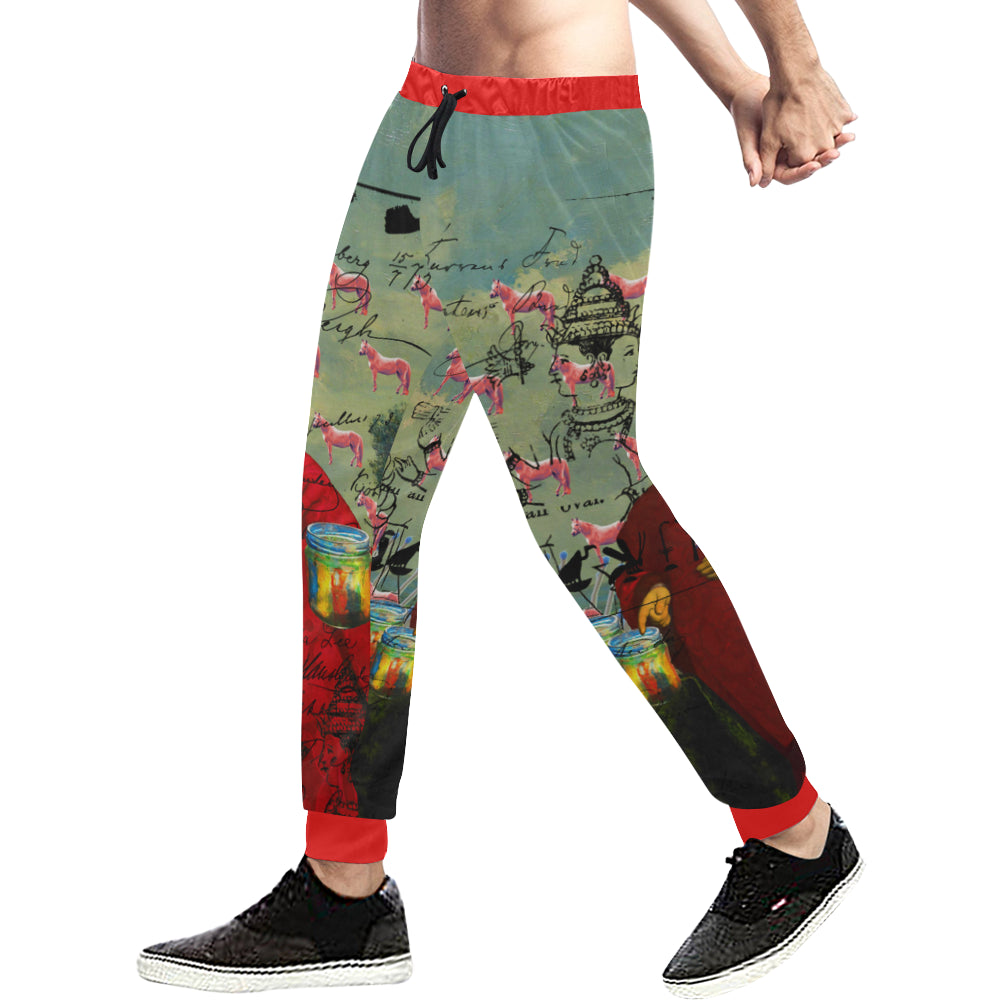 I FOUND THEM IN THERE III Men's All Over Print Sweatpants featuring a vibrant design and tapered cut.