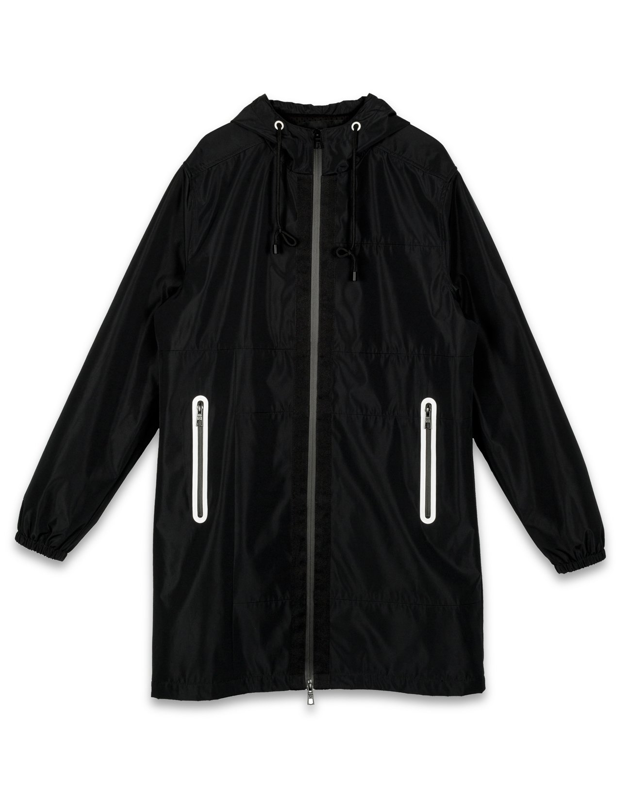 Konus Men's Water Repellent Jacket in Black featuring a mock neck, multi patch work, and zipper pockets.