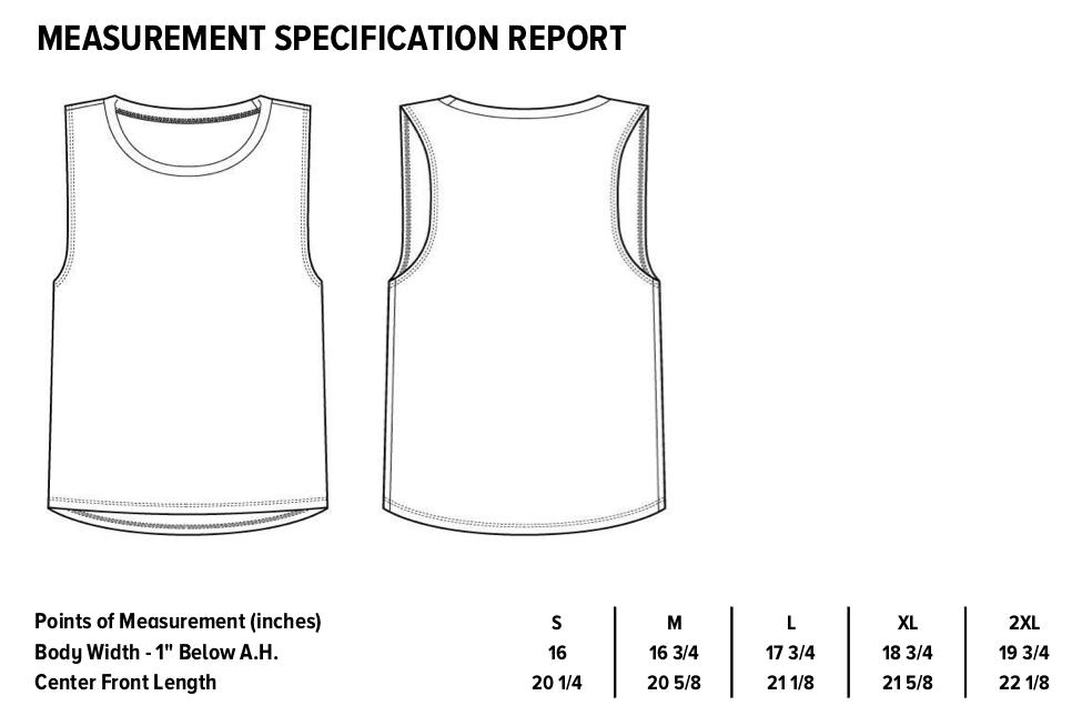 Ladies Mountain Range Muscle Tank in black featuring a mountain range design, made from soft ringspun cotton.