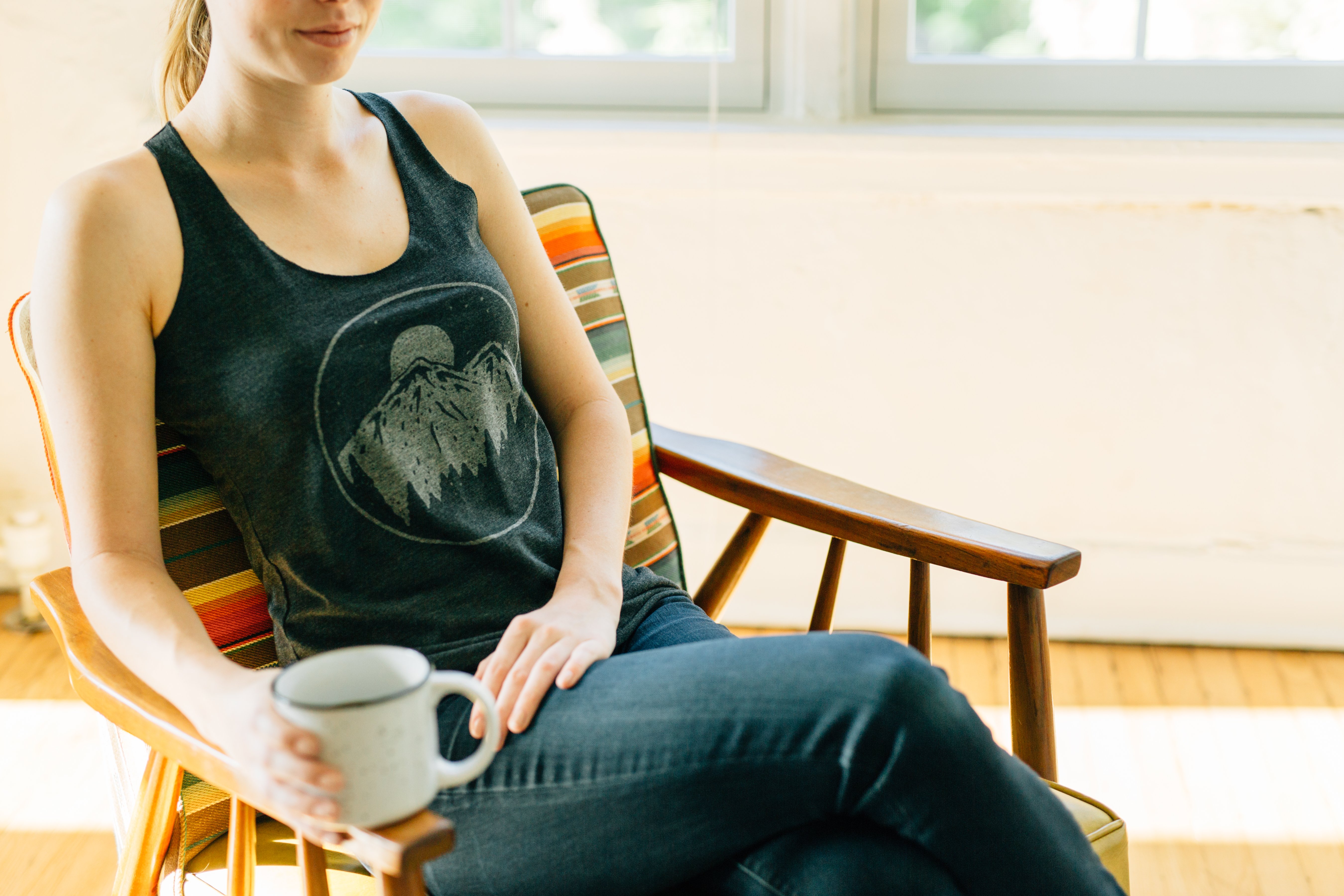 Ladies Night Sky Tank featuring a relaxed fit and starry design, perfect for casual wear.