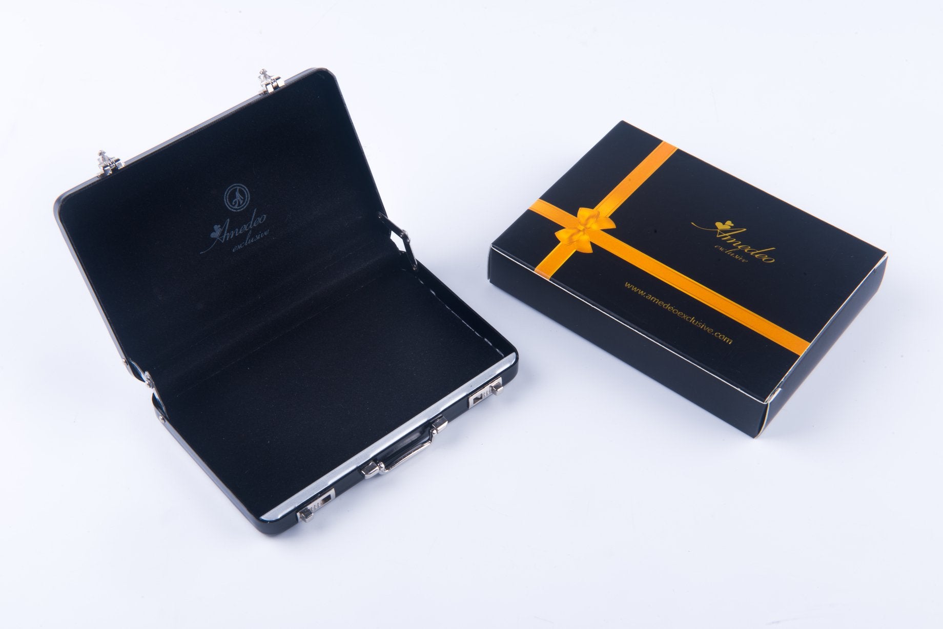 Metal Men's Pocket-Sized Black Business Card Holder showcasing a sleek design and durable construction, ideal for professionals.