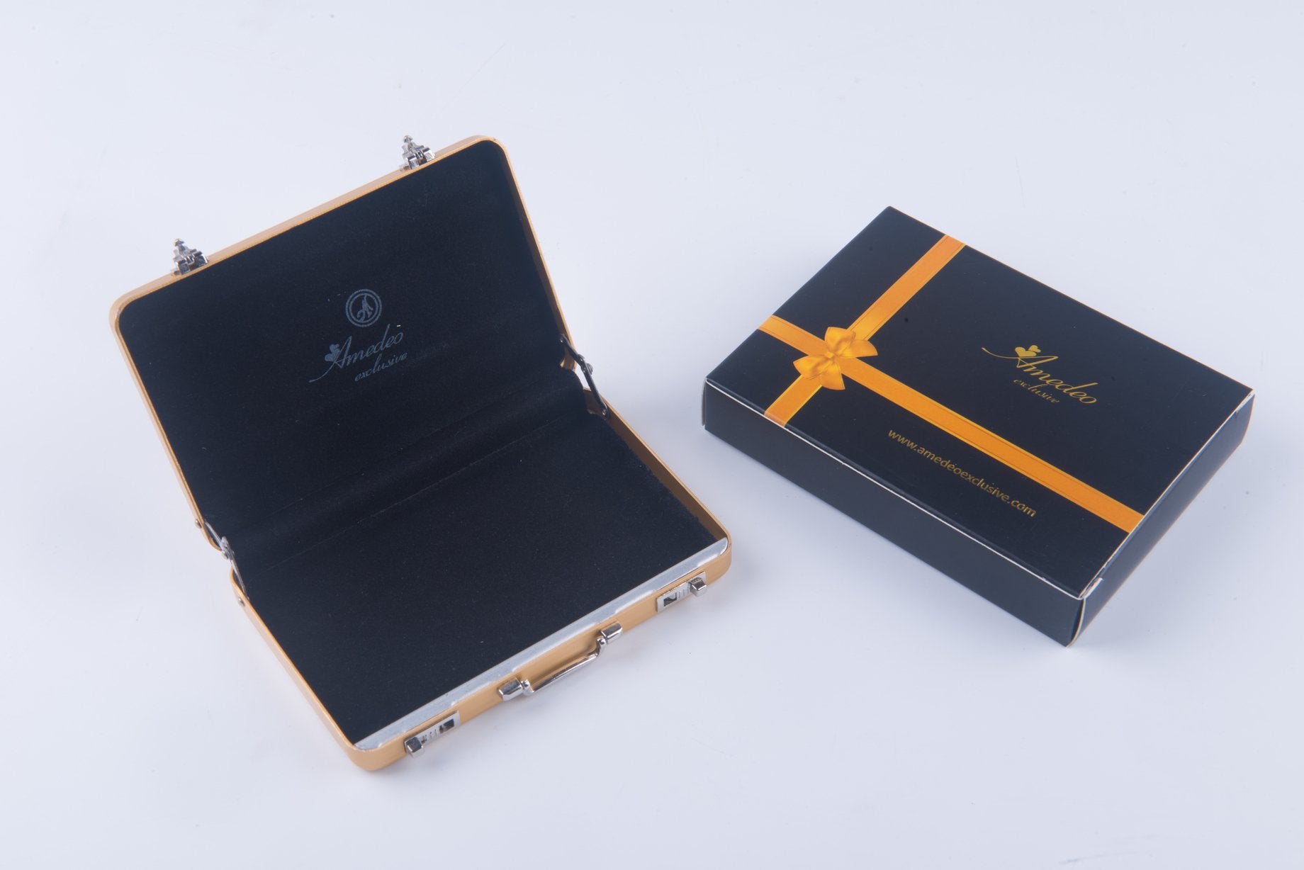 Metal Men's Pocket-Sized Tan Business Card Holder showcasing a sleek design and durable material, perfect for professional use.