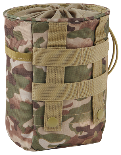 Molle Pouch Tactical in robust 600DEN polyester, featuring multiple pockets and PALS fastening loops.