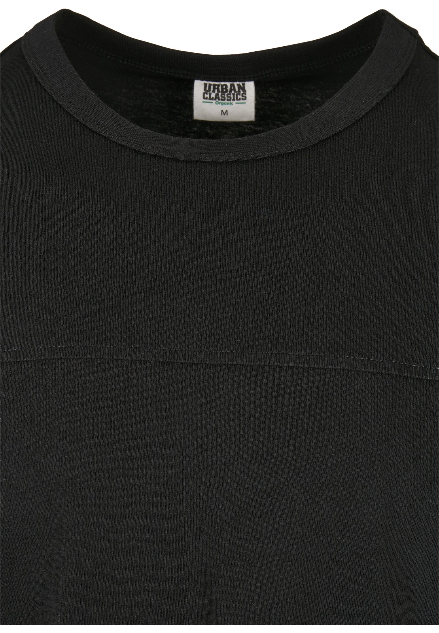 Men's Organic Cotton Short Curved Oversized Longsleeve in a casual style with wide cuffs and a stepped round neckline.
