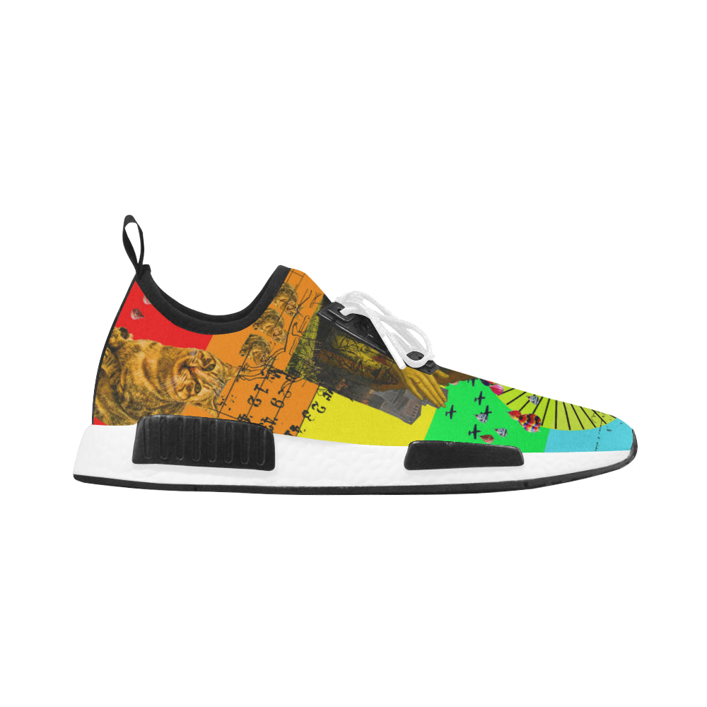 PRAYER Men’s All Over Print Running Shoes featuring a vibrant all over print design, breathable mesh cloth, and durable non-slip sole.