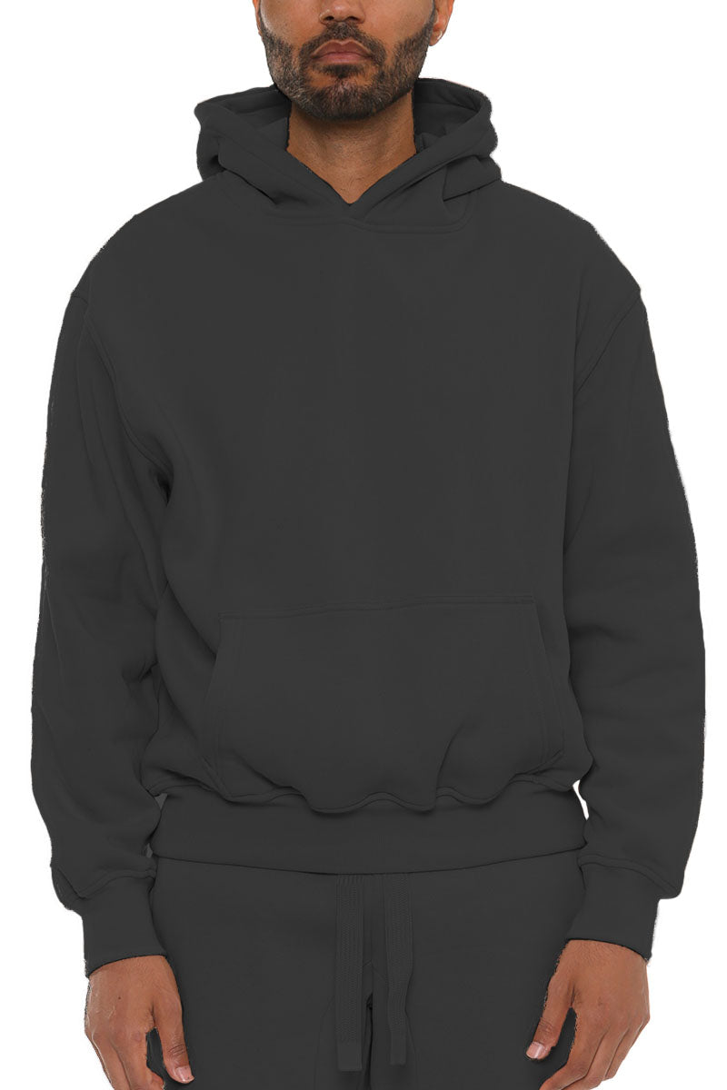 Pro Comfort Cotton Blend Hoodie in a stylish oversize fit, showcasing its luxurious fabric and standard pocket design.
