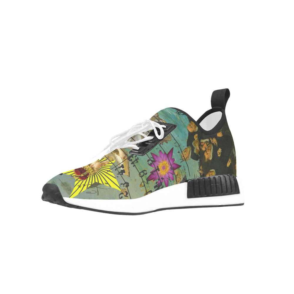 Men's sneakers featuring an all-over print design, made from breathable mesh cloth with a durable sole.