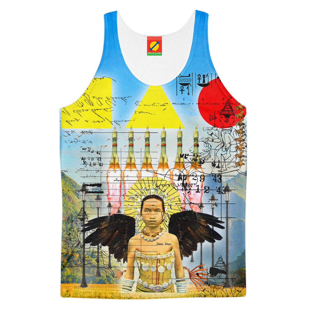 ROCKET GIRL II Women's All Over Print Tank Top featuring vibrant colors and a stylish design, perfect for summer wear.