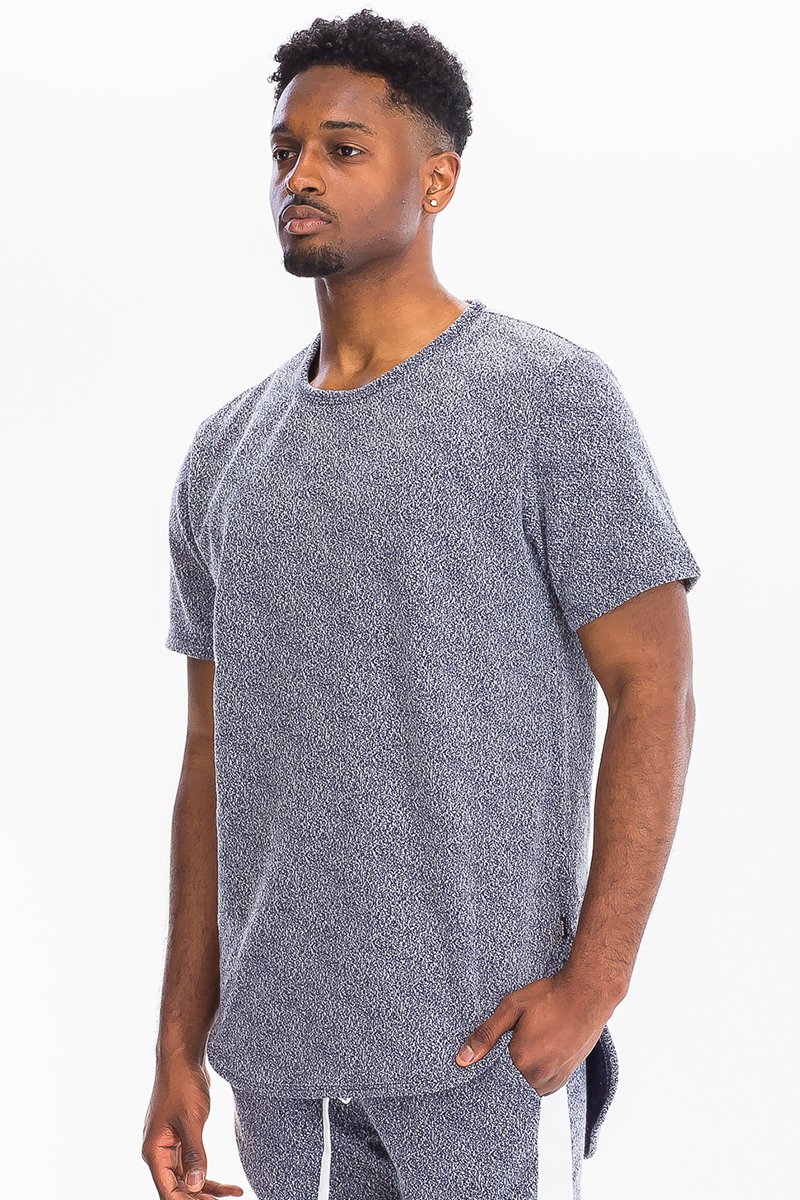 A stylish STATIC SHOCK TSHIRT made from a comfortable polyester and spandex blend, featuring a unique static textured design.