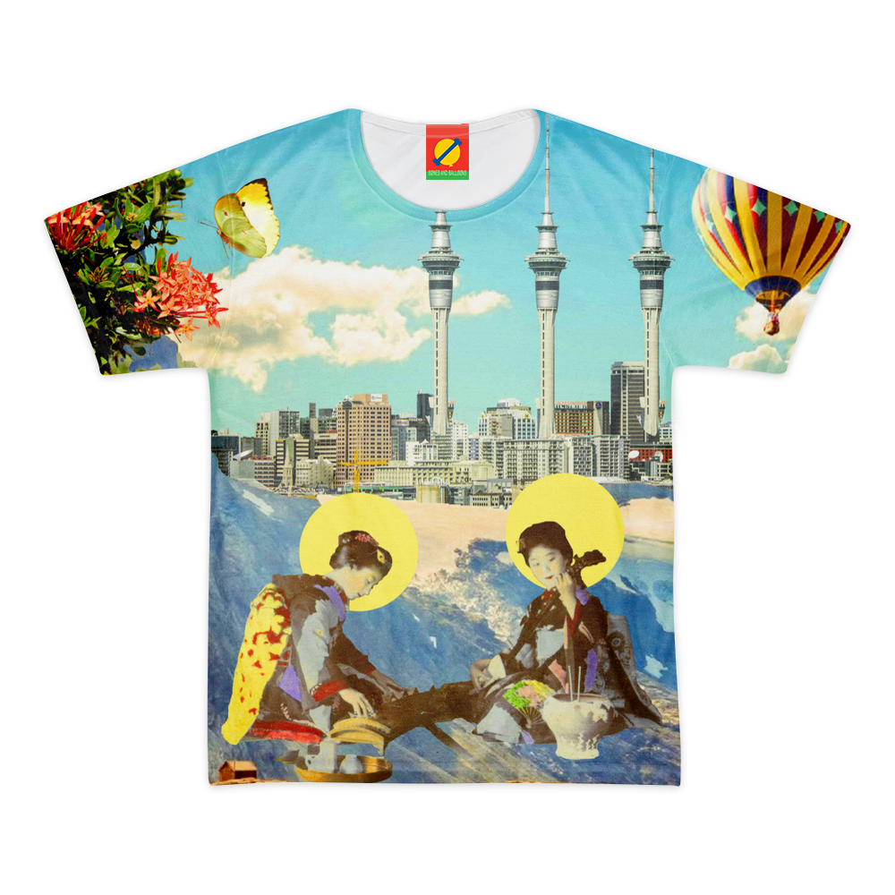 THE CONCERT I Men's All Over Print Tee featuring vibrant colors and a classic round neck design, made from 100% cotton.