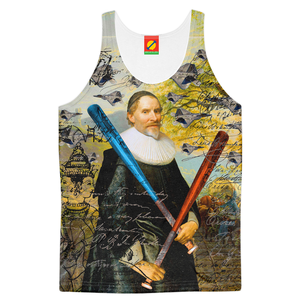 F22 Raptor Hunter Women's tank top with vibrant all-over print in early spring colors, showcasing a stylish design for summer wear.