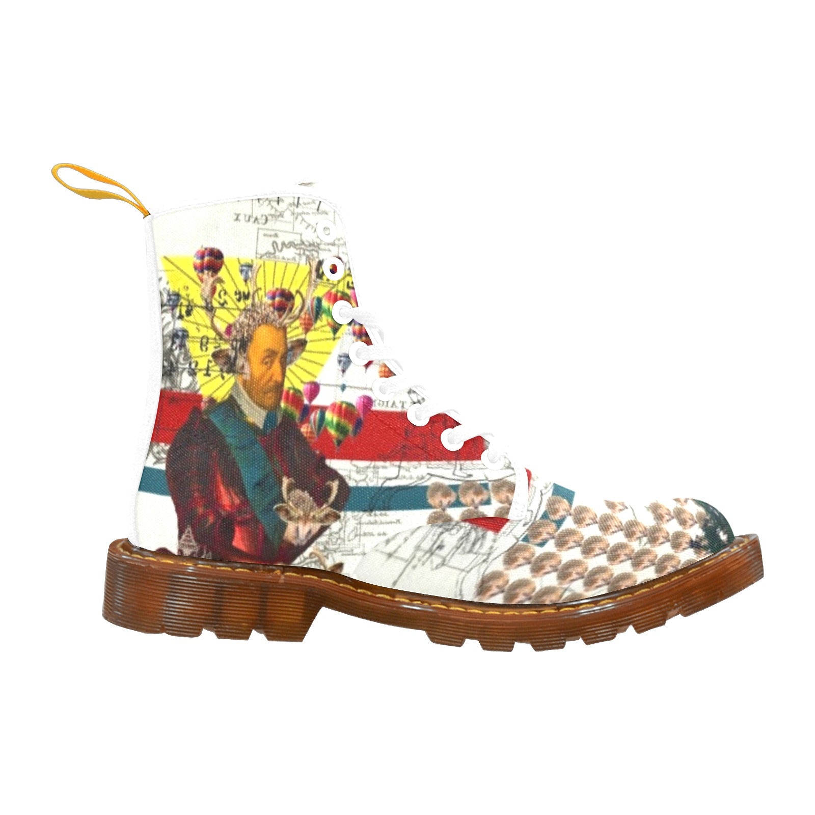 THE HEDGEHOG SOUP UPPER III III Men’s All Over Print Fabric High Boots showcasing a vibrant all-over print design with a durable nylon canvas material.
