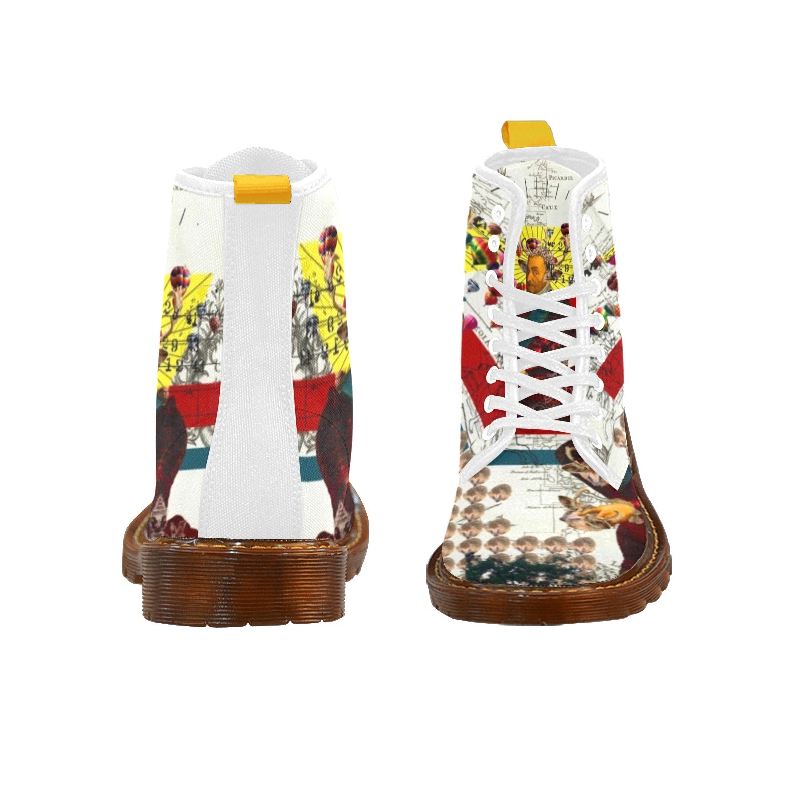 THE HEDGEHOG SOUP UPPER III III Men’s All Over Print Fabric High Boots showcasing a vibrant all-over print design with a durable nylon canvas material.