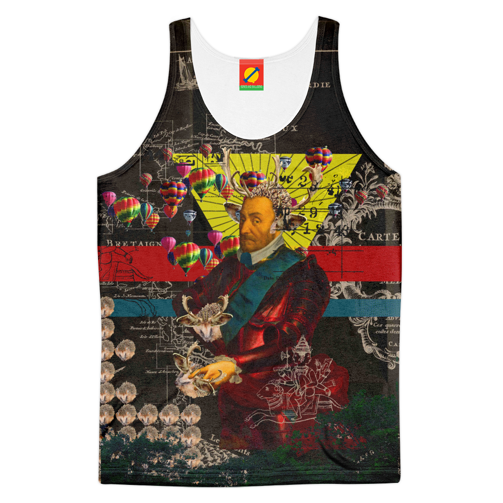 Hedgehog Soup Upper III IV Women's Tank Top featuring vibrant all-over print design in bright colors.