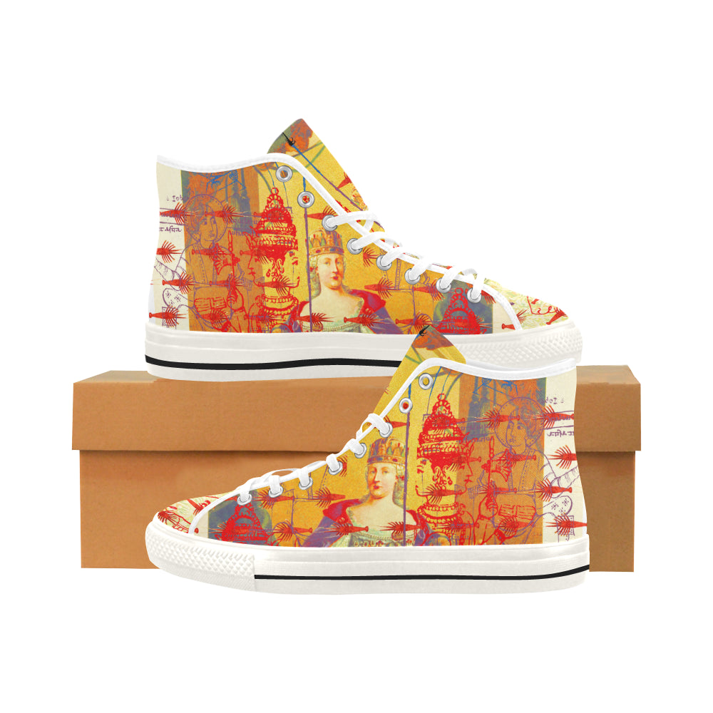 Women's sneakers featuring a vibrant all-over print of red lobsters on a classic canvas design.