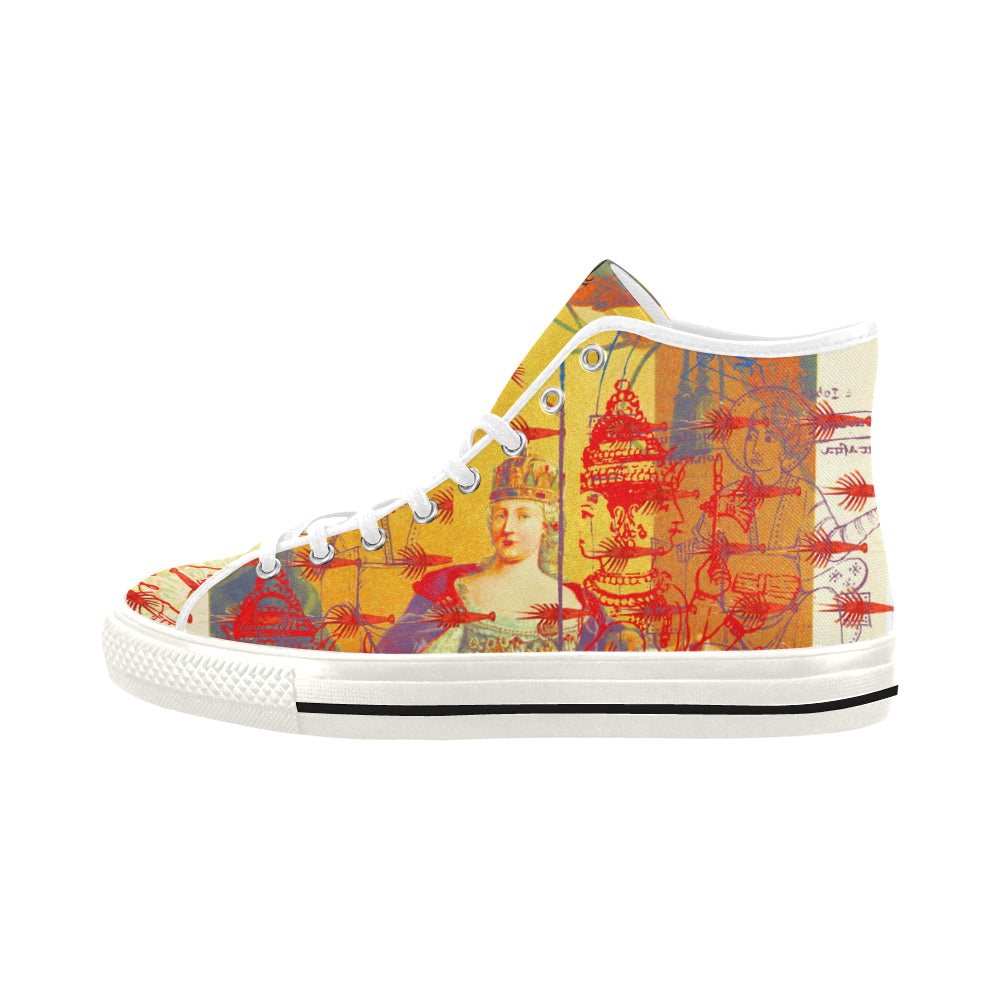 Women's sneakers featuring a vibrant all-over print of red lobsters on a classic canvas design.