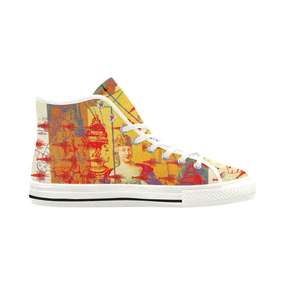 Women's sneakers featuring a vibrant all-over print of red lobsters on a classic canvas design.