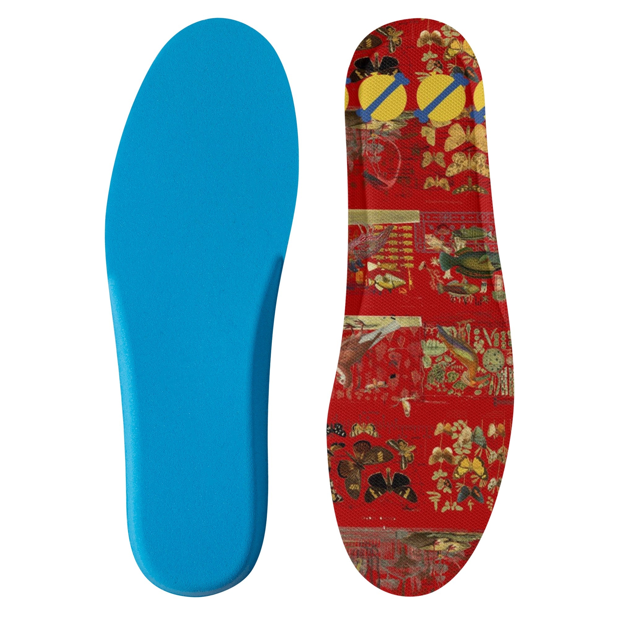 A pair of THE PLANE TECHNICIAN Unisex Pastel Translucent Air Sole shoes showcasing vibrant colors and a unique design.