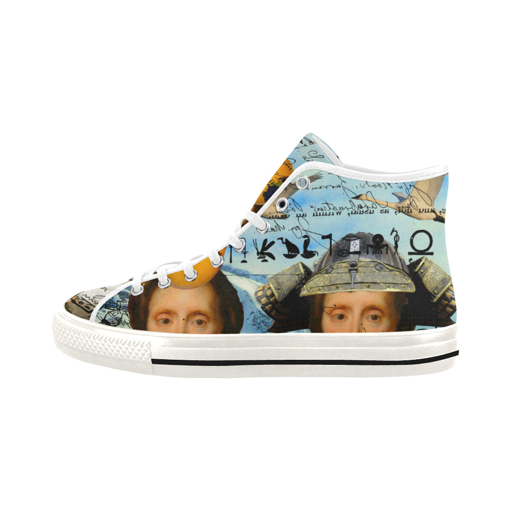 THE TWO TWINS IN BLUE AND YELLOW IV Women's All Over Print Canvas sneakers showcasing vibrant blue and yellow colors with a stylish all-over print design.