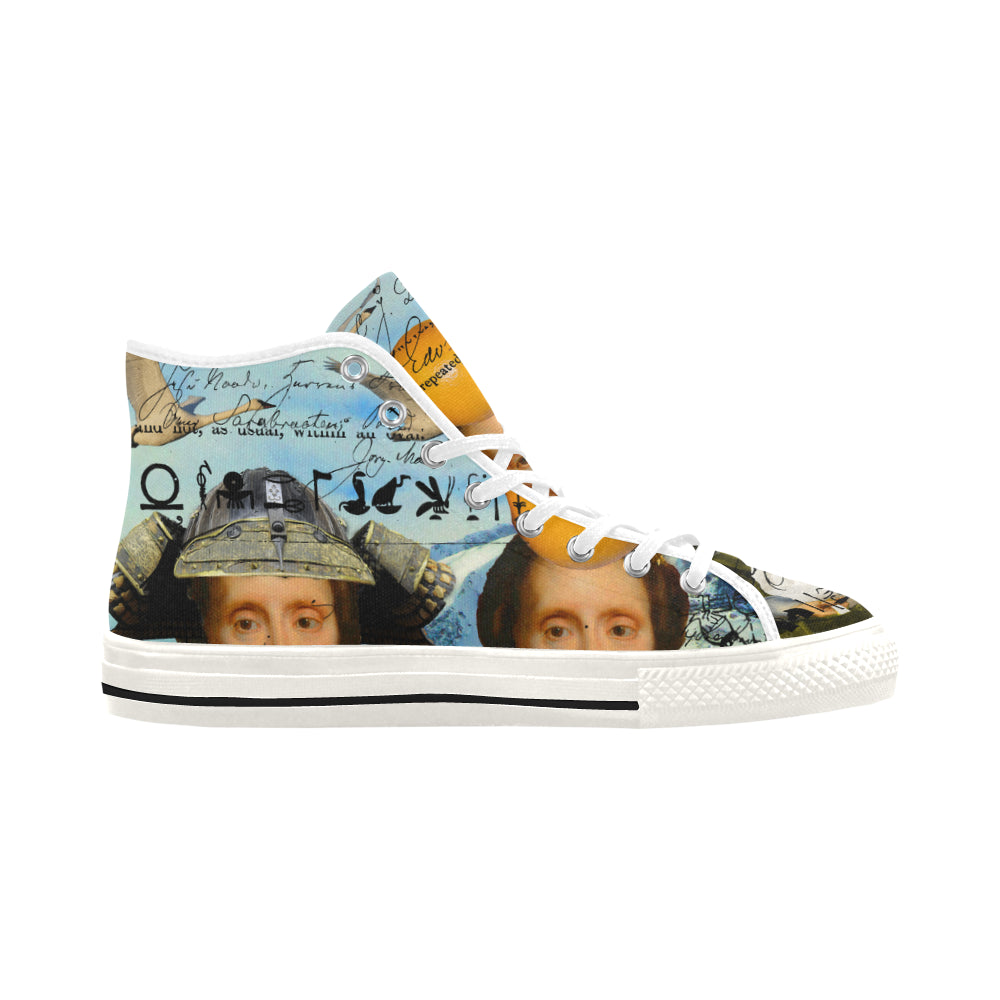 THE TWO TWINS IN BLUE AND YELLOW IV Women's All Over Print Canvas sneakers showcasing vibrant blue and yellow colors with a stylish all-over print design.