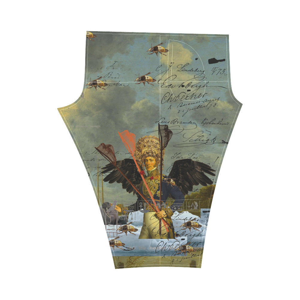 Men's all over print sweatpants featuring a vibrant design and tapered cut, with a wide waistband and drawstring.