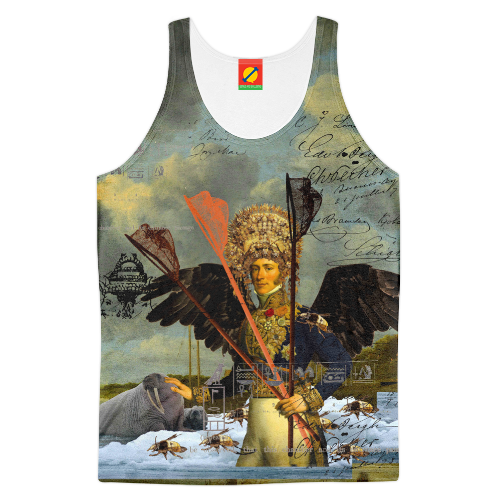 THE YOUNG KING II Men's All Over Print Tank Top featuring vibrant colors and a high-resolution design, perfect for summer wear.