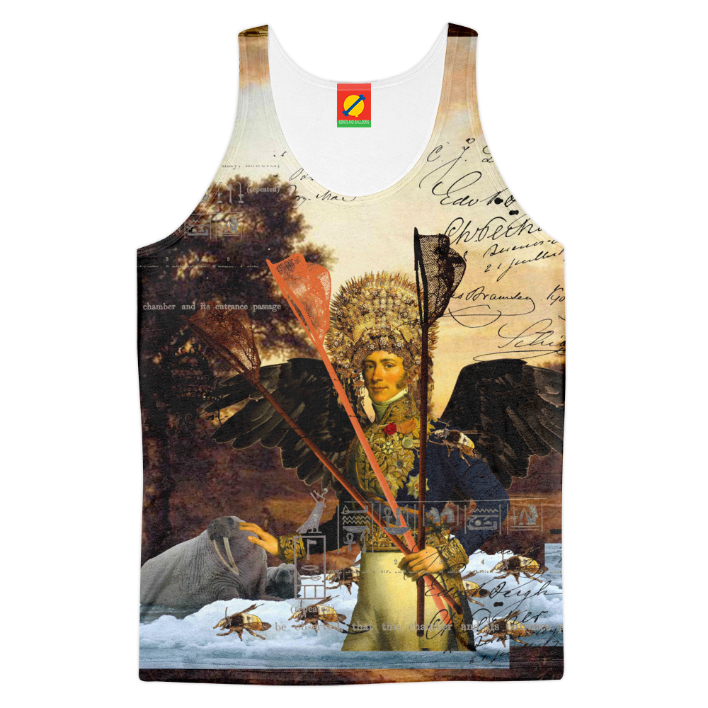Men's Young King Alt. 2 tank top featuring vibrant all-over sublimation print in various colors.