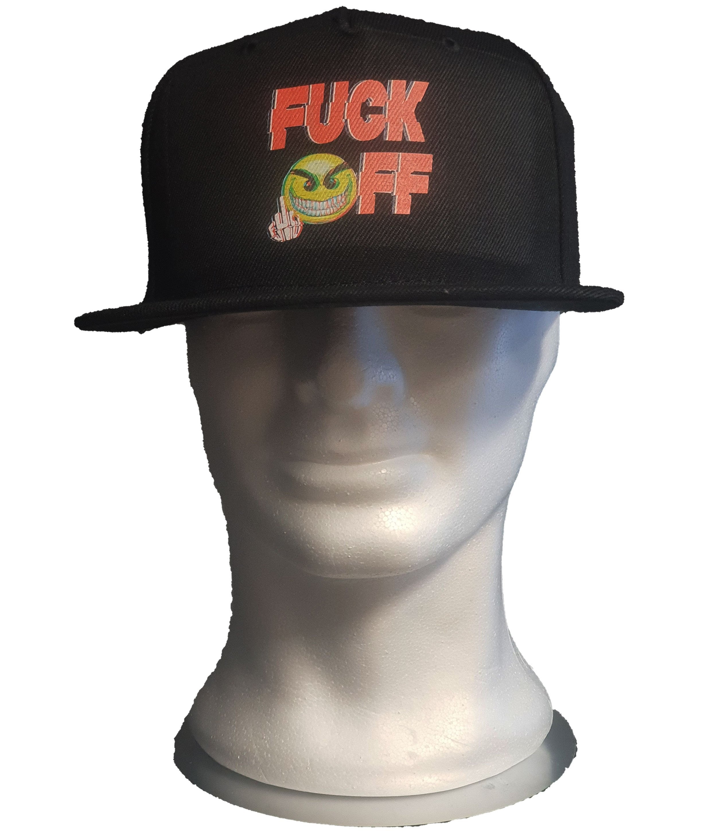 Trucker OFF Baseball Cap featuring unique handmade prints and the DePutaMadre69 logo, showcasing Italian craftsmanship.