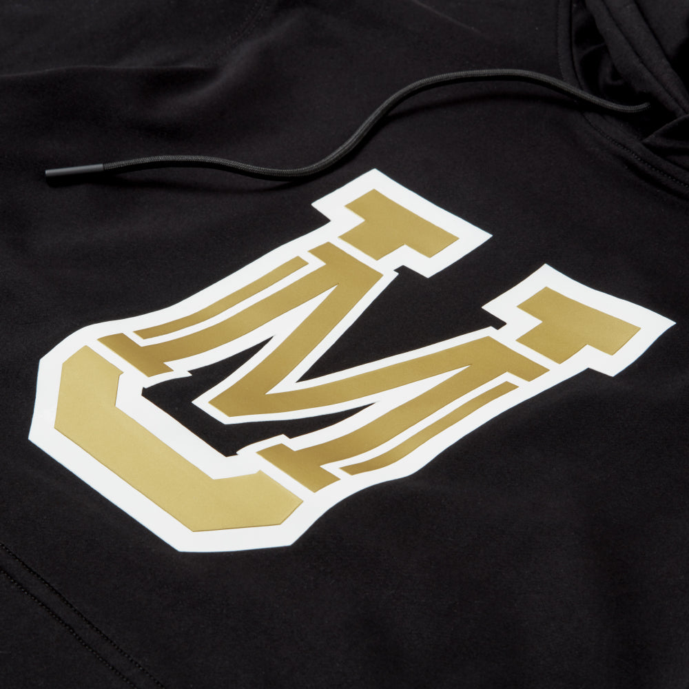 Under Manners Pullover Hoodie Unisex Tracksuit featuring iconic UM motif, adjustable hood, and zipped pocket.