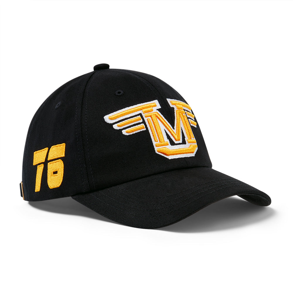 Under Manners Wings 3D Cotton Twill Strapback Baseball Cap featuring stylish embroidery and adjustable strapback closure.