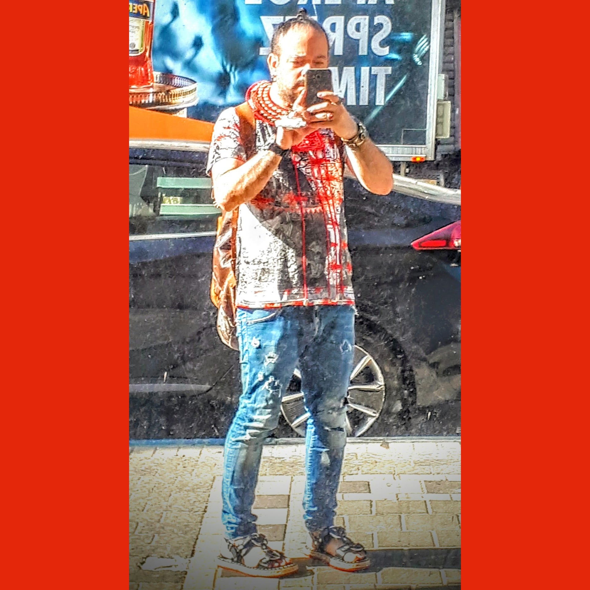 A pair of unisex hand made riveted leather sandals featuring calf leather upper and custom espadrille soles with hemp rope embellishments.