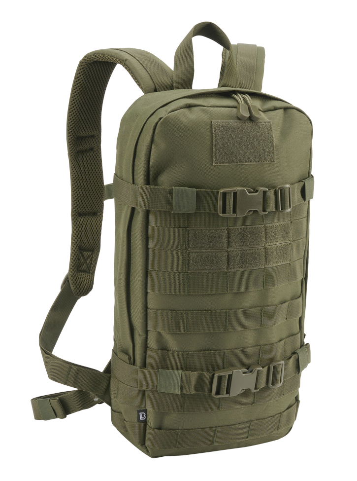 US Cooper Daypack featuring MOLLE system, padded shoulder straps, and adjustable hip belt in a rugged design.