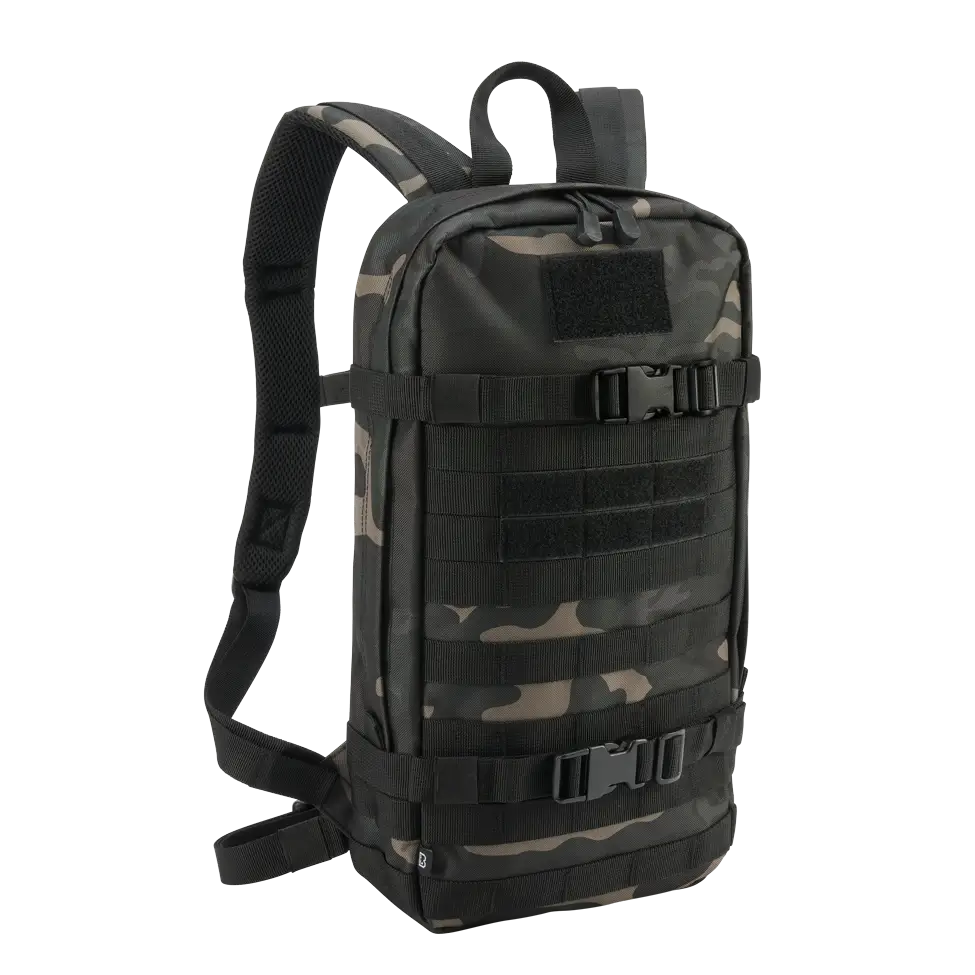 US Cooper Daypack featuring MOLLE system, padded shoulder straps, and adjustable hip belt in a rugged design.